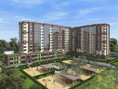 Благоустроенная территория ЖК «Янинский каскад-5».