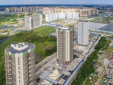 ЖК «Три Апельсина». Окрестности. Аэрофотосъемка. Фото от 10.08.2016 г.