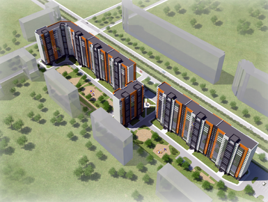 ЖК «Десяткино 2.0». Вид сверху.