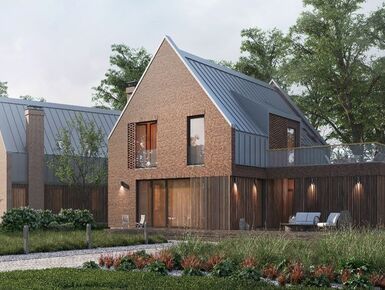 Стены домов построены из поризованного керамического кирпича, а фундамент выполнен в виде монолитной плиты для ещё большей устойчивости дома.