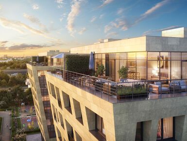 Уютная зона отдыха на крыше.