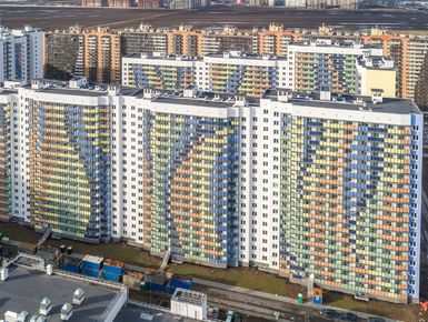 ЖК «Краски лета». Аэрофотосъемка. Фото от 21.02.2020 г.