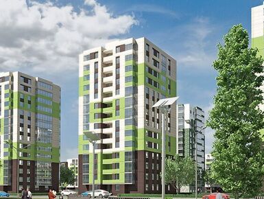 Построены панельные дома, высота которых – от 7 до 14 этажей.