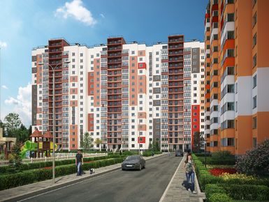 Квартальная застройка состоит из панельных домов в 11-18 этажей.