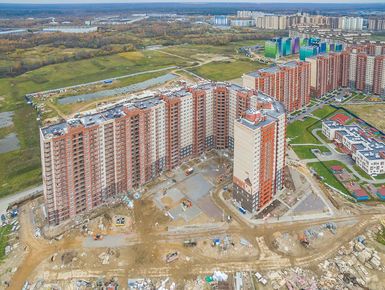ЖК «Тридевяткино царство». Корпус 7. Детский сад. Аэрофотосъемка. Фото от 17.10.2016 г.