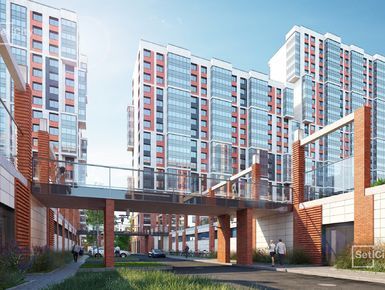 В ЖК «Стрижи» созданы уникальные парящие дворы – они находятся на стилобате в нескольких метрах от земли, между собой они будут объединены воздушными мостами.