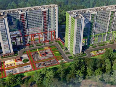 Комплекс будет состоять из двух 22-х этажных корпусов.