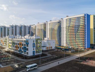 Школа рядом с корпусами 13, 14, 15. Аэрофотосъемка. Фото от 21.02.2020 г.