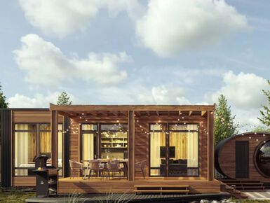 Проект «О'пушка» — это база отдыха состоящая из модульных домов с собственным участком.