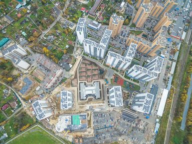 ЖК «Эланд». Общий план. Вид сверху. Аэрофотосъемка от 18.10.2016 г.