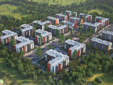 На площади в 5.4 га ведется строительство 15 жилых корпусов и паркинга в составе 5 очередей.