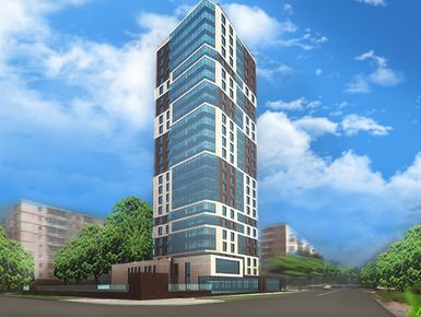 ЖК «Невский эталон». Комплекс состоит из 23-этажного жилого здания с подземным паркингом на 86 машиномест и встроенным физкультурно-оздоровительным комплексом.