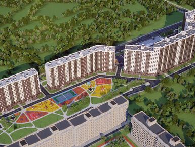 В состав ЖК входит многоэтажный наземный паркинг.