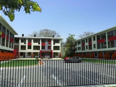 Комплекс состоит из двух трехэтажных панельных домов.