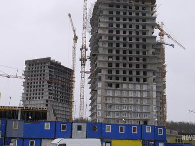 Ход строительства ЖК «Березовая Роща».  Фото от 23.03.2015 г.