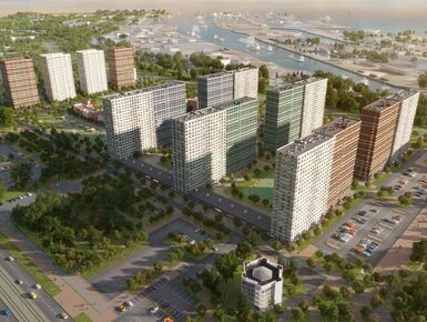 Проект демонстрирует комплексный подход, подразумевающий создание комфортной жилой среды со своей внутренней инфраструктурой, уютными дворами, паркингами, дорожными проездами.